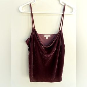 Chelsea28 Velvet Camisole in Burgundy